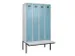 locker met bank,voor scheiding van kleding,HxBxD 2120x1200x815mm,4vak