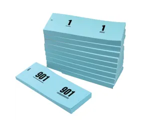 Nummerblok 42x105mm nummering 1-1000 blauw 10 stuks - 1