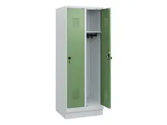 schoollocker,HxBxD 1630x600x500mm,2vak,vak B 300mm,draaigrendel,sokkel