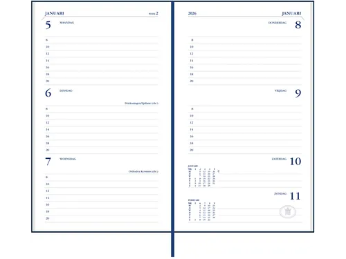 Agenda 2027 Ryam Memoplan 7 Suprema 7dagen/2pagina's bordeaux