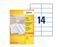 Etiket Avery DP144 105x42mm wit 1400stuks