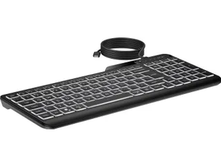 400 Backlit Toetsenbord Met Kabel QWERTY UK zwart - 1