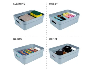 Sigma Home opbergbox 9L blauw - 35x24,6x12,2cm - 3