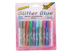 Glitterlijm Folia 9.5ml 10 kleuren