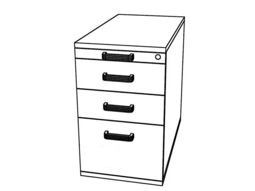 stationaire ladeblokken,HxBxD 760x428x800mm,2lade(n),1hangmappenframes