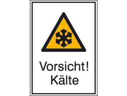waarschuwings-combibord,v. binnen/buiten,Pas op! Kou,PVC,HxB 185x131mm