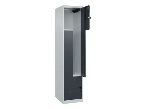 Z-garderobekast,HxBxD 1850x400x500mm,vak B 200/400mm,draaigrendel