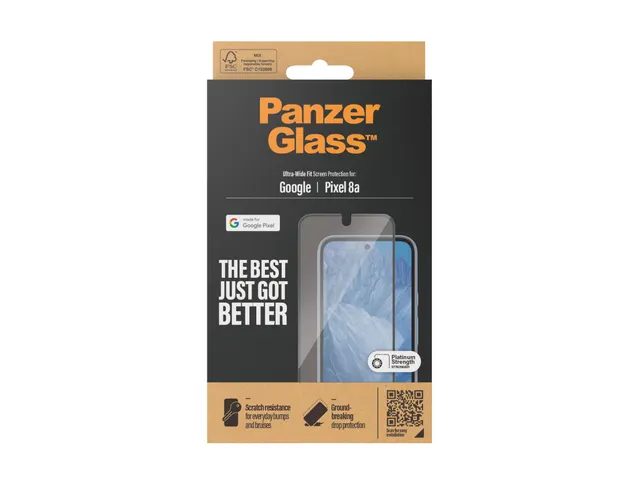 PanzerGlass Screen Protector Google Pixel 8a | Ultra-Wide Fit, Goog
