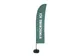 Beachflag 430cm complete set "S'inscrire ici" Groen