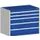 ladekast 800x1050x650mm 5 laden zware lasten staal Ral7035 Ral5010
