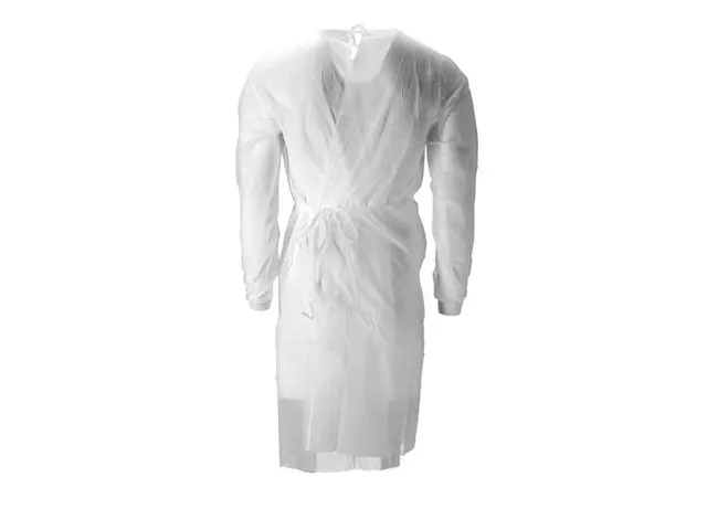 Pp Non Woven Isolatieschort Wit Latex Vrij Regular Weight 100 Stuks