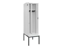 locker met bank,voor scheiding van kleding,HxBxD 2120x600x815mm,2vak