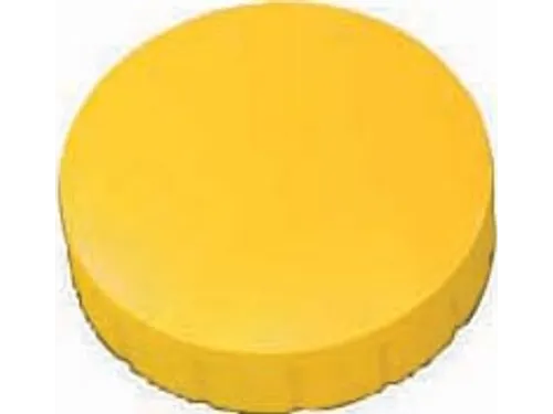 magneet MAULsolid, diameter 24mm x 8mm, geel, doos met 10 stuks