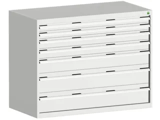 ladekast 1000x1300x750mm 7laden zware lasten RAL7035 front RAL7035 - 1