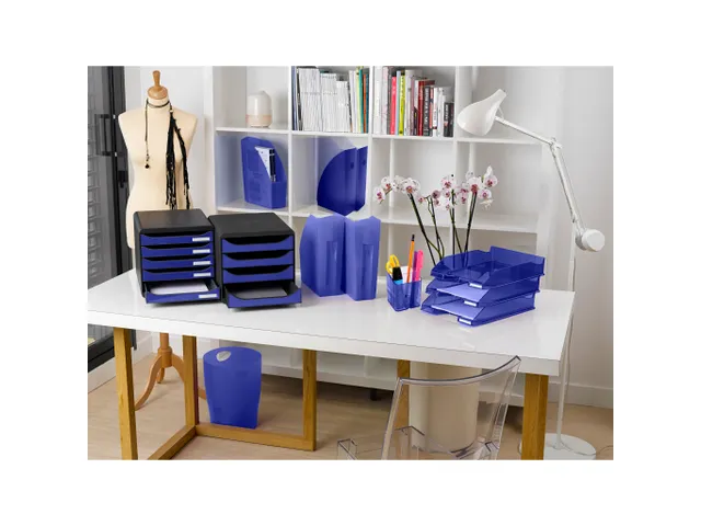 Module de classement Big Box 4 tiroirs Iderama - Bleu royal