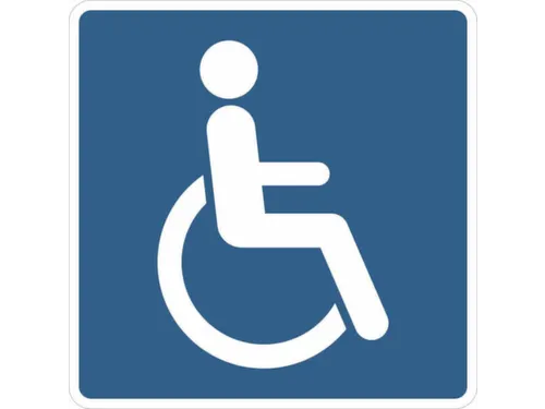Aanwijzingsbord,Rolstoelrijder,Folie,Blauw/Wit,Zelfklevend