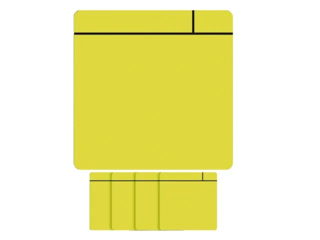 Magneet scrum 75x75mm geel 5 stuks