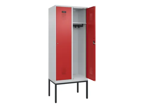 locker,HxBxD 2120x800x500mm,2vak,vak B 400mm,cil.-slot,voetonderstel