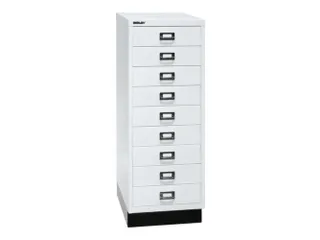 kantoor-ladekast HxBxD 940x349x432mm 9 laden romp verkeerswit staal - 1