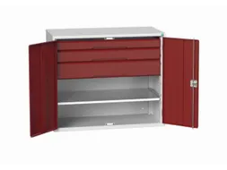universele kast,HxBxD 1000x1300x550mm,1xStalen bodem,3lade(n)