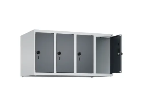 opzetkast,v. locker,4vak.,vak B 250mm,HxBxD 500x1000x500mm,vleugeldeur