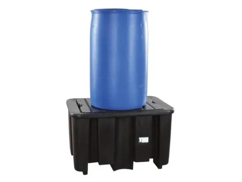 PE-opvangbak,v. 1x200l vat,opvangvol. 225l,HxBxD 600x1000x680mm
