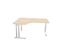 bureau in vrije vorm,HxBxD 740x1600x1200mm,vrije vorm,NE-esdoorn