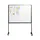Verrijdbaar Whiteboard Workboard 120x150cm Gelakt Staal zwart profiel