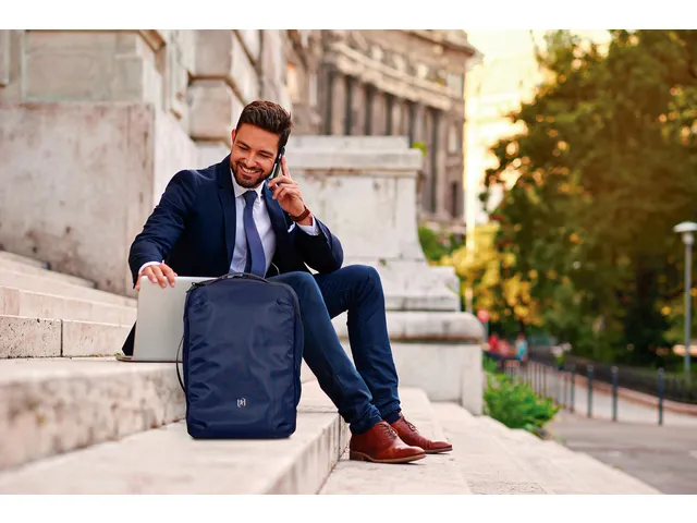 Rugzak Oxford Identity 14 vakken navy 15 inch