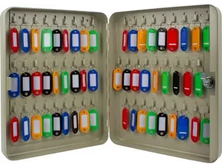 Sleutelkast Voor 54 Sleutelhangers Grijs Inclusief 2 Sleutels - 4