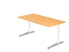 In hoogte verstelbaar bureau,HxBxD 680-850x1600x800mm,blad beuken