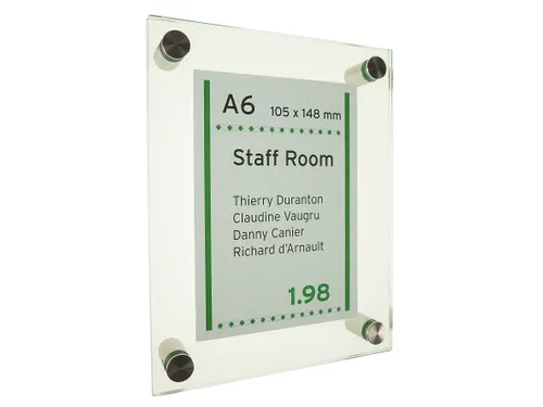 Menoor Deurbord Premium Glasslook A6 Plexiglas