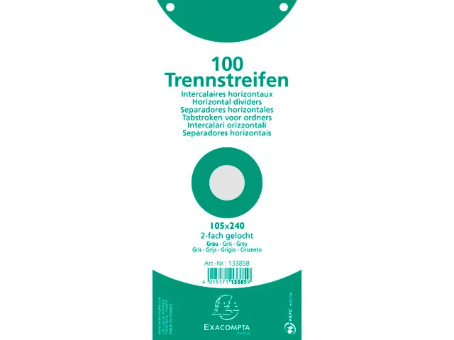 Tabstroken horiz180g perfo 105X240 grijs
