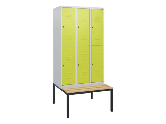 armoire vestiaire avec banc à deux niveaux HxlxP 1950x900x815mm