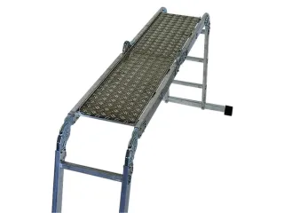 Werkbordes M. Ribbelplaat,V. Multifunctionele Vouwladder,Aluminium - 1