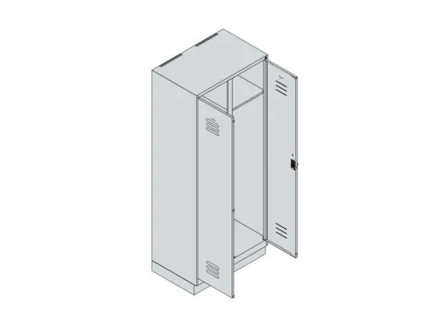 locker voor scheiding van kleding,HxBxD 1950x800x500mm,2vak