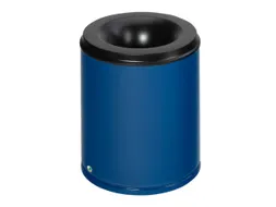prullenmand zelfblussend 80 liter HxØ 560x465mm kop zwart blauw