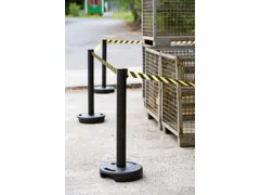 Afzetsysteem Paal Pvc HxØ 970x90mm Band Rood/wit Paal Zwart