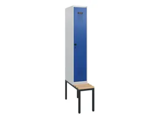 locker met bank,HxBxD 1950x300x815mm,1vak,vak B 300mm,draaigrendel - 2