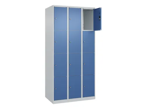 lockerkast,HxBxD 1850x900x500mm,3x4vakken,vak B 300mm,cil.-slot