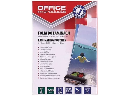 Lamineerhoes 65x95 mm 2x125 Micron Pak à 100 stuks