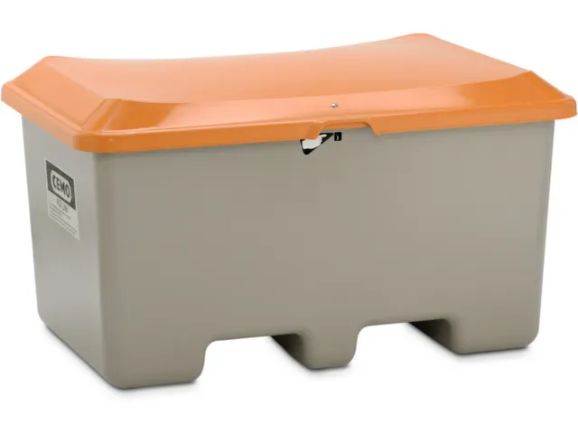 strooigoedbak,400l,HxBxD 680x1210x820mm,GVK,grijs,deksel oranje