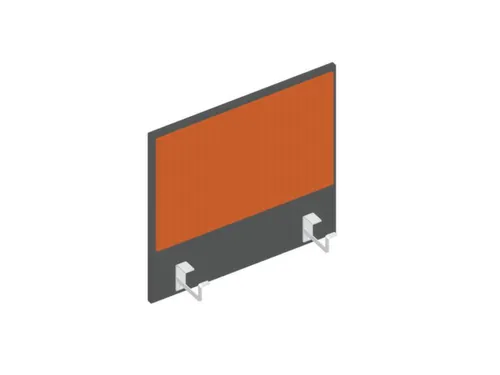 baliepaneel v. bureau aanbouw links MS-donkergrijs BN3012-oranje 600mm