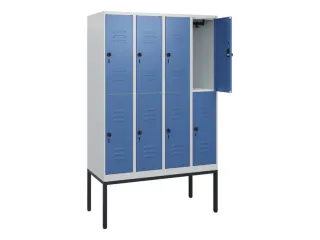 dubbeldekse locker,HxBxD 1950x1200x500mm,4x2vak.,vak B 300mm - 2