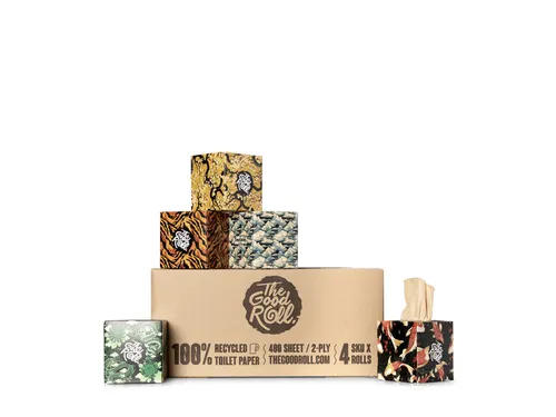 Facial tissues The Good Roll The Happy Tissue bamboe 3-laags 20x60 vel