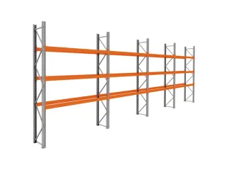 palletstelling,basis+3xaanbouw,HxBxD 3990x11300x750mm,vakl. 3000kg - 1