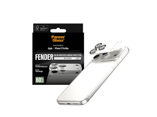 PanzerGlass Fender Camera Protector Silver iPhone 17 Pro Max, Apple