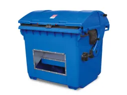 strooigoedbak,HxBxD 1035x1360x765mm,HDPE,blauw,deksel blauw