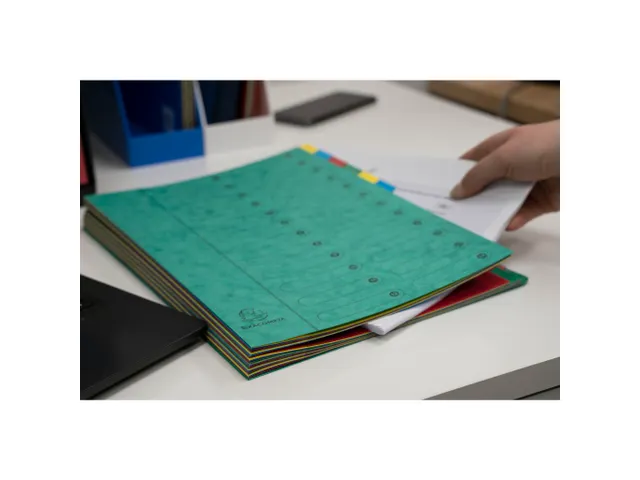 Sorteermap Harmonika 24 vak groen