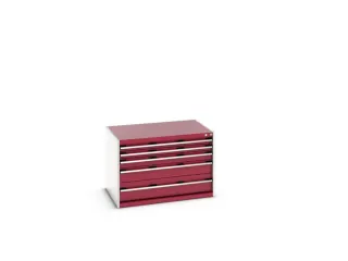 ladekast HxBxD 700x1050x750mm 5laden romp RAL7035 front RAL3004 - 7